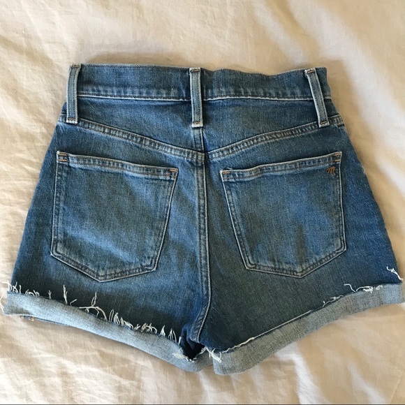 Madewell High Rise Button Fly Denim Shorts - Picture 2 of 4